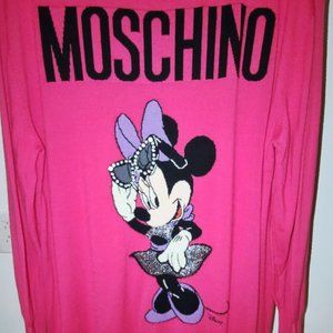 H&M Moschino pink Minnie sweater dress sz M